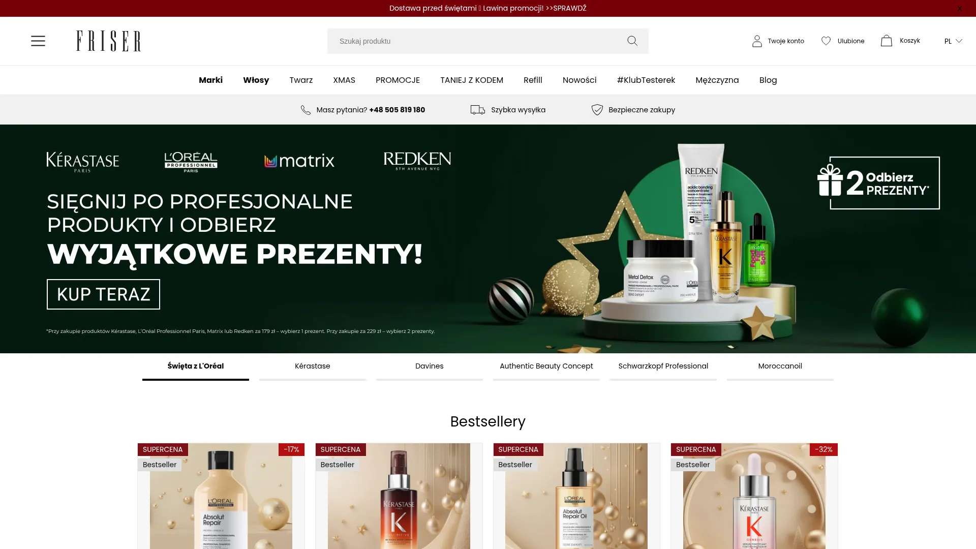 Screenshot of friser.pl
